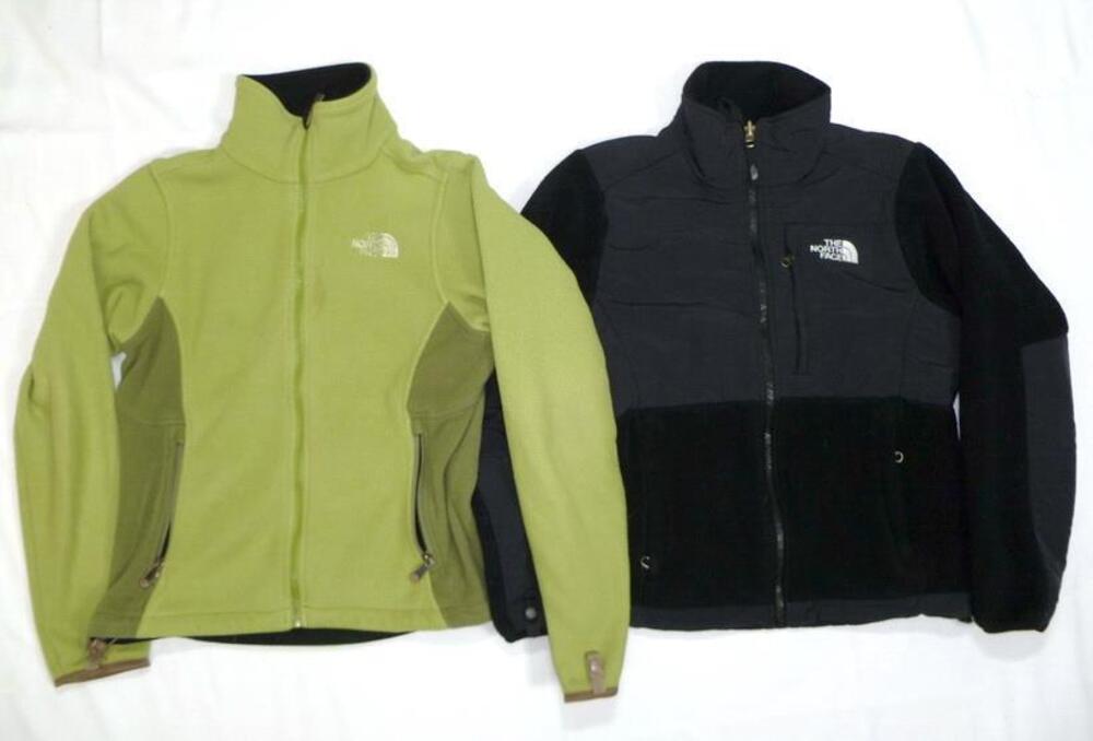 LOT OF 2 NORTH FACE USED/W WEAR WOMEN XS FLEECE/JACKET/INSULATING LAYER DENALI